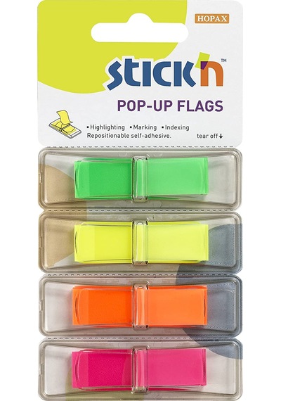 Hopax Stıckn İndeks 160 Yp 45X12 4 Renk Yapışkanlı Not Kağıdı