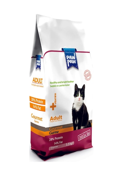 Pawpaw Gurme Yetişkin Kedi Maması 1,5 Kg