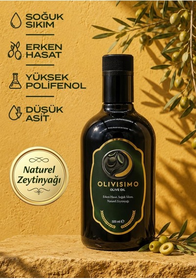 Olivisimo Erken Hasat Soğuk Sıkım Natürel Sızma Zeytinyağı 500 Ml
