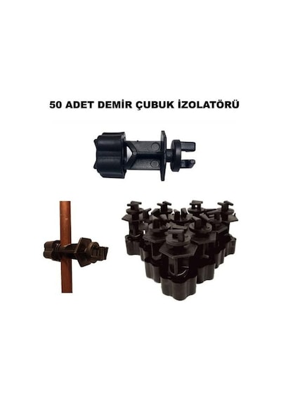 Pars Elektrikli Çit Sistemi Demir Direk İzolatörü 50 Adet