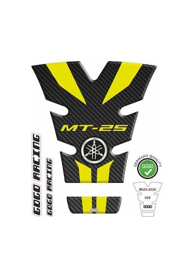 Yamaha Mt-25 2020 - 2024 Uyumlu Tank Pad 009 Çok Renkli