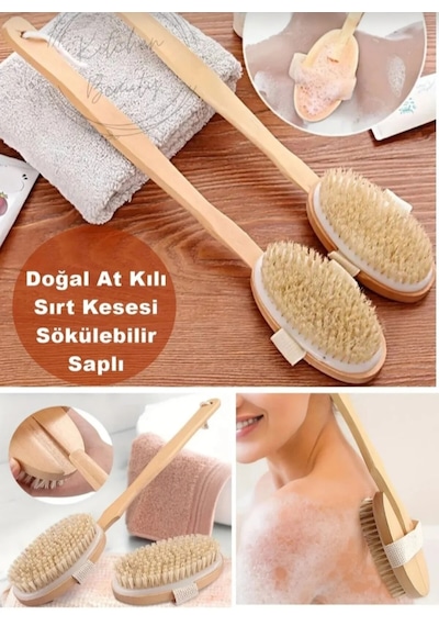 Doğal Atkılı Sırt Ve Vücut Selülit Fırçası