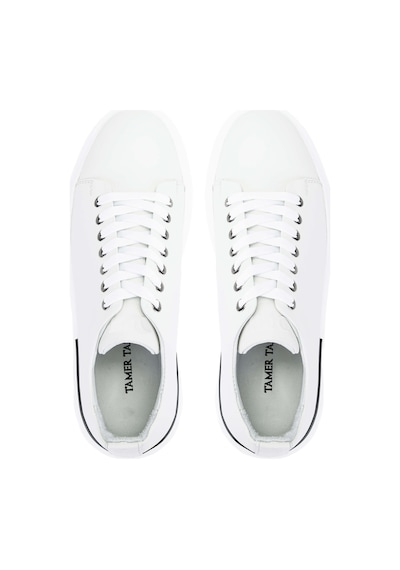 Tamer Tanca Erkek Hakiki Deri Beyaz Sneakers & Spor Ayakkabı 381 19669 Erk Ayk Y24 Beyaz Beyaz
