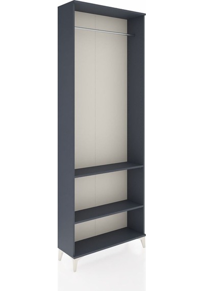 Arges Dolap 2 Raflı Tek Askılı 88x30x243 Antrasit-antrasit Antrasit