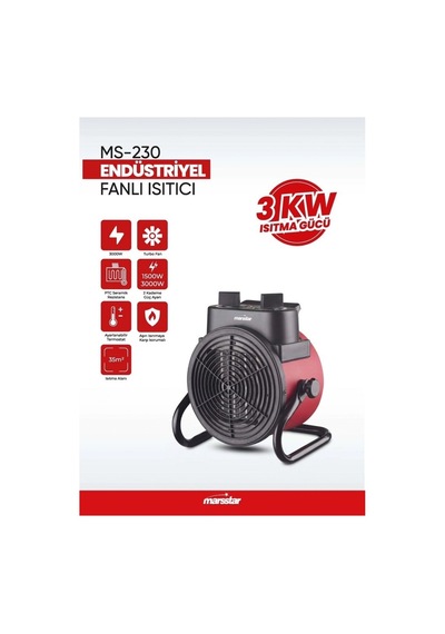 Marsstar Ms-230 Endüstriyel Fanlı Isıtıcı
