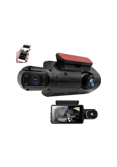 Znv Zenvia Mey İthalat 3 İnç Ips Ekranlı Full Hd Araç Kamerası Wifi, Gece Görüş Ve Hareket Algılama Özel