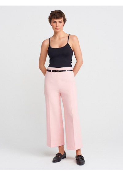 Dilvin 71616 Kemerli Culotte Pantolon-pembe Pembe