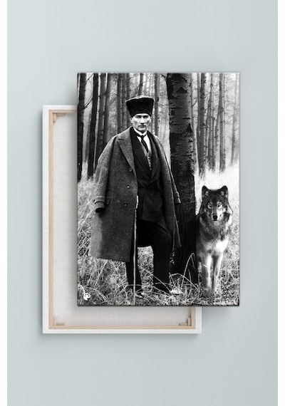 Atatürk Mustafa Kemal  Kanvas Tablo Okullara İşyerlerine Uygun  (8 Farklı Ölçü) 60 x 40