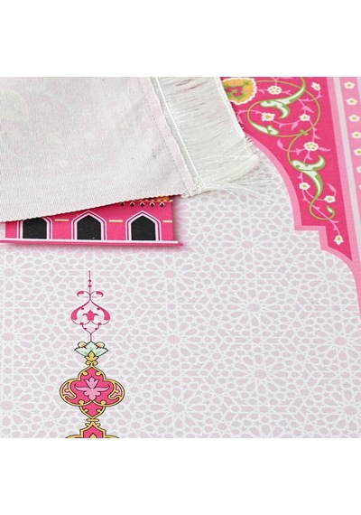 Çocuk Seccadesi Kudüs Pembe 82 45 Cm 110 Gr- Tesbih Hediyeli Çok Renkli