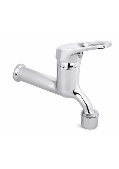 Lüks Duvar Tipi Musluk Tek Kollu Aç Kapa Lavabo Musluğu Modern Tasarım krom