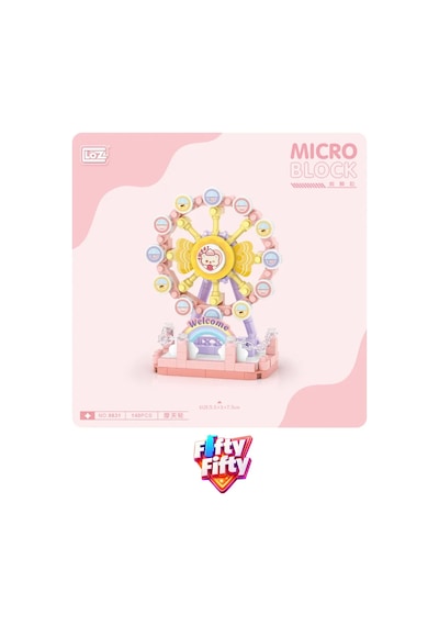Loz Micro Block 4'lü Lunapark Seti 4 Farklı Model Dekoratif Oyuncak Yapım Seti Yapı Blok Seti