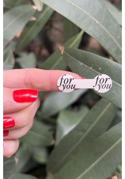 For You Model1 Krem Rengi İp Fitil Etiketi 100 Adet