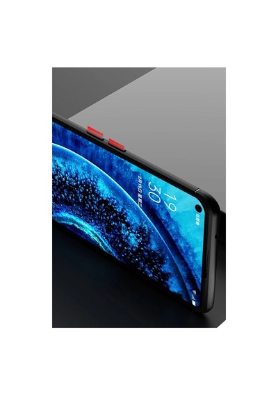 Oppo Find X2 Kılıf Range Yüzüklü Silikon - Siyah renkli