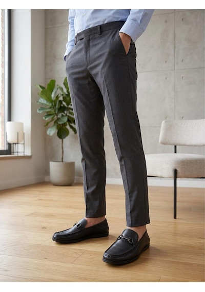Komcero 6y3546-189 Erkek Hakiki Deri Tokalı Comfort Loafer Ayakkabı Siyah