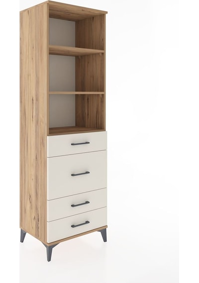 Hyperion Dolap 3 Raflı 4 Çekmeceli 60x44x195 Çam-aytaşı Atlas Çam