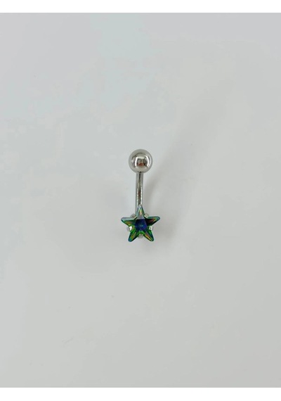 Tedar Mistik Topaz Taşlı Yıldız Detaylı Göbek Piercing Najmaddin Standart 26771737
