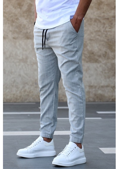 Madmext Madmext Ekoseli Gri Jogger Mad4081-gri Gri