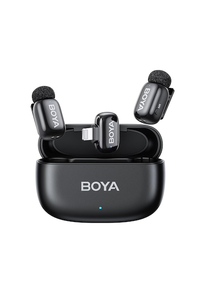 Boya Mini-15 2tx+1rx+cc İphone-ipad İçin Gürültü Engelleyicili Kablosuz Yaka Mikrofonu Lightning Device