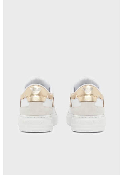 Emporio Armani Bayan Ayakkabı Ew003081 Af25727 Mz773 Beyaz-gold Beyaz-gold