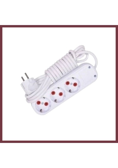 Storeşahin Sade 3'li Priz 5 M Shn0720