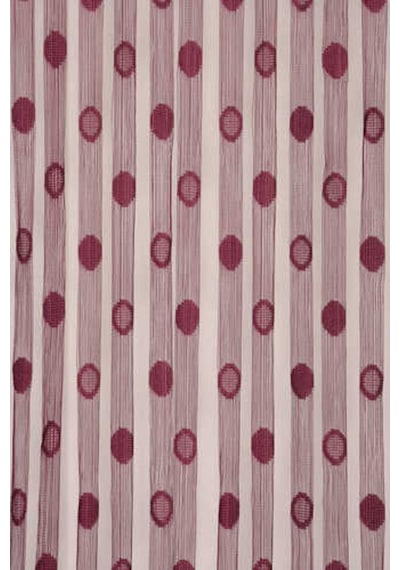 Küçük Puanlı Model Bordo Renk Hazır Ip Perde 300x270 Cm