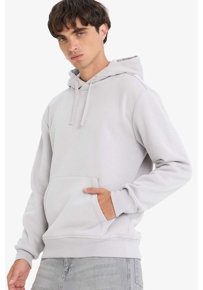 DeFacto Regular Fit Kapüşonlu Kanguru Cepli İçi Yumuşak Tüylü Basic Düz Sweatshirt X8283AZ24AUGR184 DeFacto Regular Fit Kapüşonlu Kanguru Cepli İçi Yumuşak Tüylü Basic Düz Sweatshirt X8283AZ24AUGR184