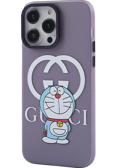 iPhone Uyumlu 13 Pro Kılıf Prada Desenli Kapak - Prada Mor - 3