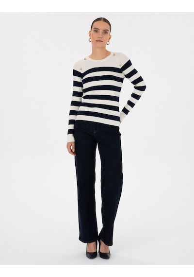 Pierre Cardin Kadın Ekru Kazak /triko 50316300-vr019 Ekru