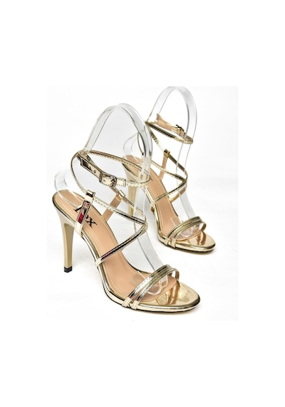 Fox Shoes S997066334 Altın Ayna İnce Topuklu Kadın Ayakkabı Altın