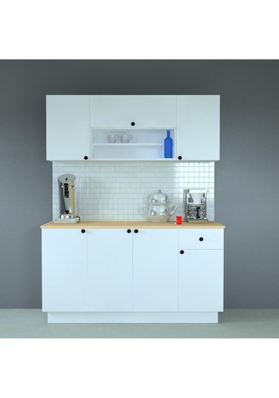 Mobilique Ahşap Mdf Tezgahlı Hazır Mutfak 160 CM 600-00-192