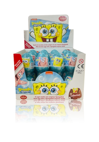 Zaini Spongebob Sünger Bob Çikolatalı Sürpriz Yumurta 24 Adet