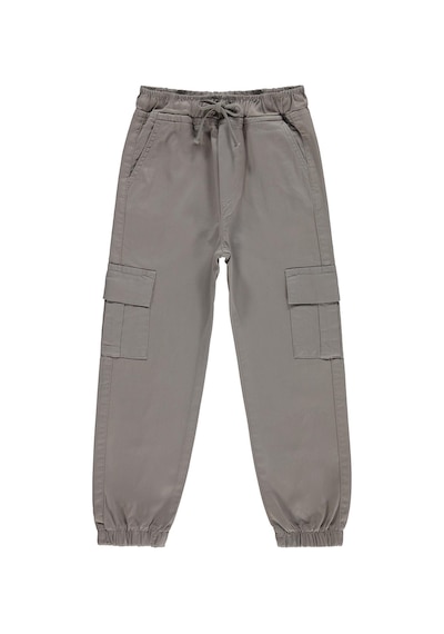 Civil Boys Bel Paça Lastikli Kargo Cepli 6-9 Yaş Pantolon - Gri Açık Gri