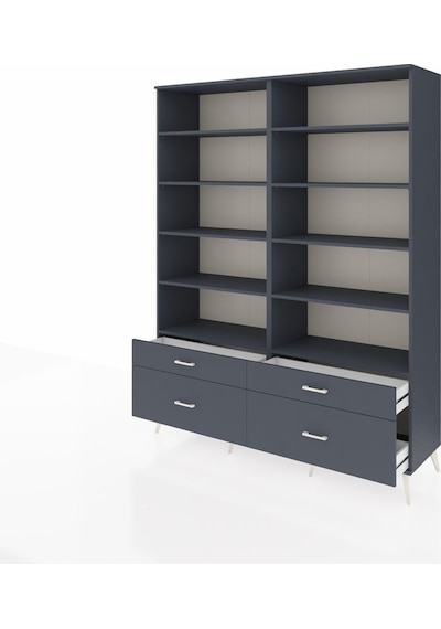 Hyperion Gardrop 10 Raflı 4 Çekmeceli 4 Kapaklı 176x44x221 Antrasit-antrasit Antrasit Hyperion Gardrop 10 Raflı 4 Çekmeceli 4 Kapaklı 176x44x221 Antrasit-antrasit Antrasit