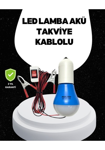 Araç Akü Bağlantılı 12v Led Ampul Pratik Işık Çözümü Cn