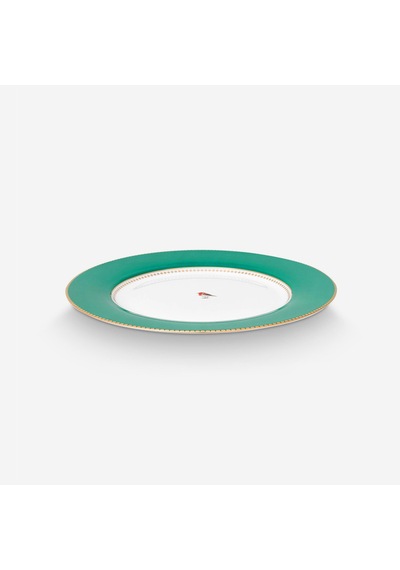 Yeşil Porselen Pasta Tabağı 17 Cm