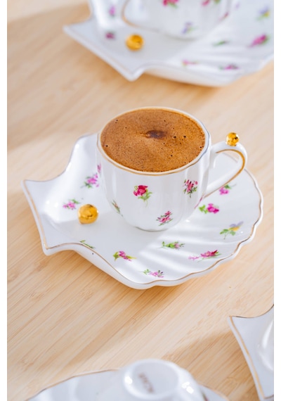 Acar Ladurée 6 Kişilik Kahve Fincan Takımı - 75 Ml Renkli