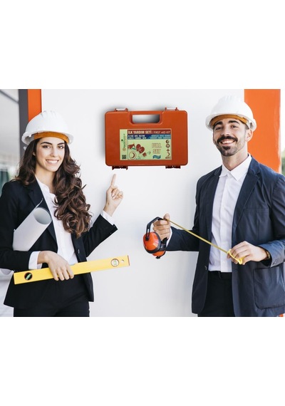 Ilk Yardım Seti Çantası Ecza Dolabı Yönetmeliğe Uygun Turuncu Çan N11.608