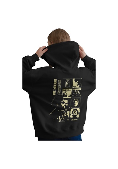 Sevbano The Weeknd Rapper Şarkıcı Baskılı Unisex Oversize Premium Hoodie Siyah