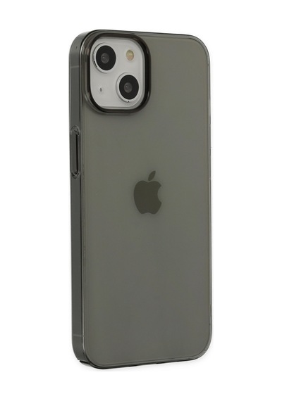 Apple Uyumlu iPhone 14 Plus Uyumlu Kılıf Pc Sert Şeffaf Kapak - Siyah