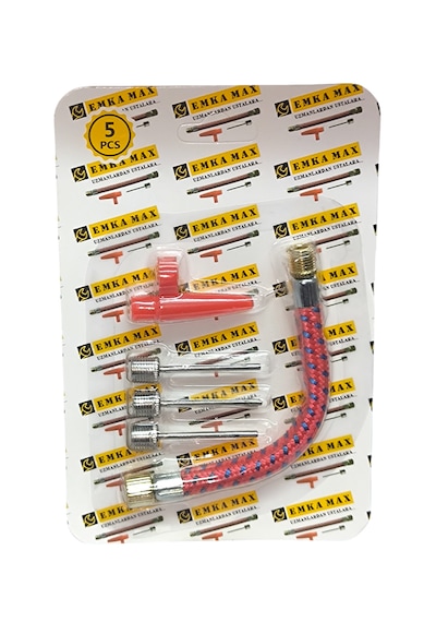 5'li Lastik Şişirme Ve Hava Üfleme Aparat Seti