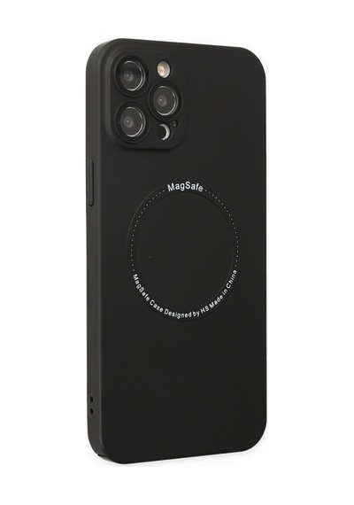 Apple iPhone Uyumlu - 12 Pro Kılıf Jack Magneticsafe Lens Silikon - Siyah