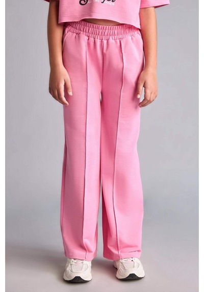 Defacto 2li Crop Üst Geniş Paça Alt Pembe Takım Kız Çocuk E6413a826aupn82 Pembe-pn82