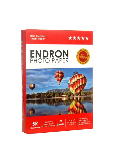 13 X 18 Cm İnkjet Fotoğraf Kağıdı Ultra Premium 100 Adet 270 Gr Mürekkep Yazıcı Uyumlu 5r 126x177mm Parlak