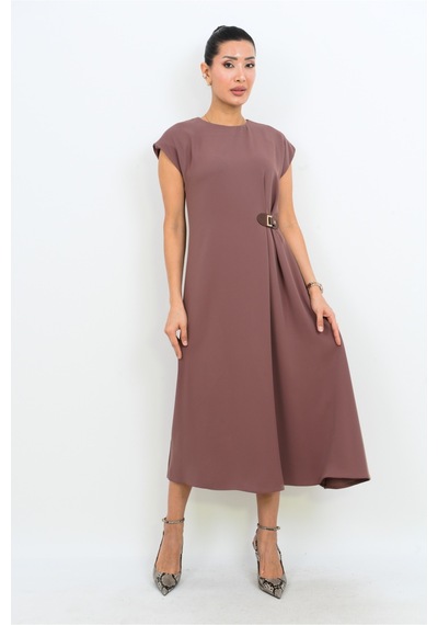 Dorne Moda A Kesim Midi Elbise - Düğün - Mezuniyet - Ofis Şıklığı Kahverengi Kahverengi Dorne Moda A Kesim Midi Elbise - Düğün - Mezuniyet - Ofis Şıklığı Kahverengi Kahverengi
