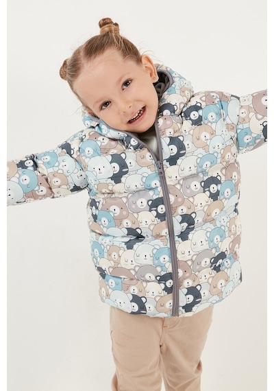 Lela Ekstra Dolgulu Içi Yumuşak Polarlı Kapüşonlu Şişme Unisex Çocuk Mont 5763008 Bej