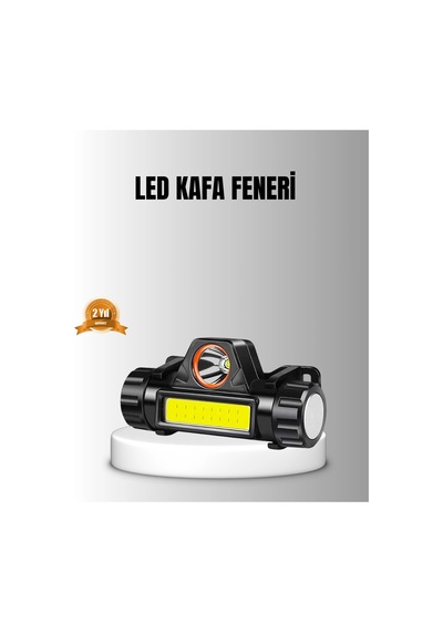 Mey İthalat Şarjlı Led Kafa Feneri - Çift Fonksiyonlu, 200lm Işık Gücü, Ip44 Suya Dayanıklı