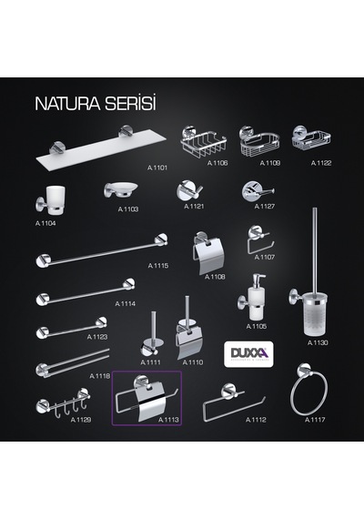 Duxxa Natura Kapaklı Kağıt Havluluk A.1113 Krom