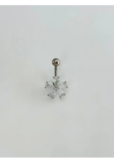 Çiçek Detaylı Göbek Piercing Çok Renkli 95422653