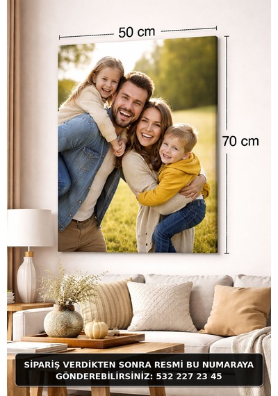 Kişiye Özel Fotoğraflı Kanvas Tablo Duvar Dekoru 50x70