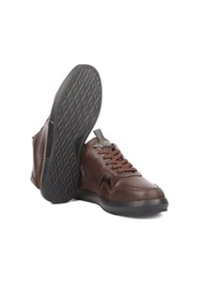 Marcomen Kahverengi Hakiki Deri Yumuşak Taban Günlük Sneaker Casu